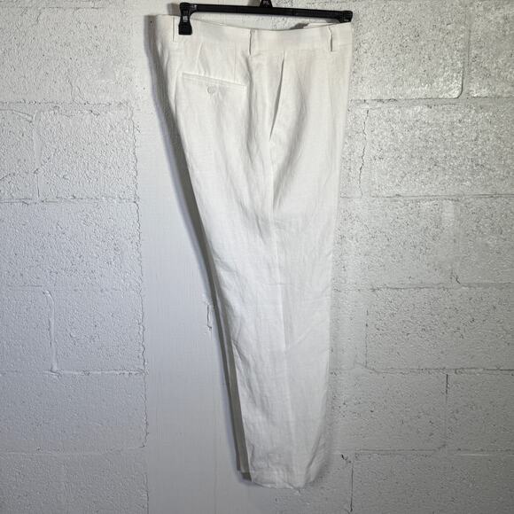 Bar III Men's Slim-Fit 100% Linen Suit Pants  white, 34X30 $135 - Picture 5 of 10